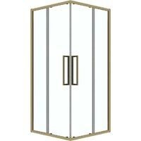 Grossman Cosmo 100x100x195 300.K33.02.1010.32.00 (золото сатин/прозрачное стекло) Image #1