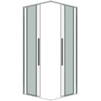 Grossman Galaxy 90x80x195 300.K33.01.9080.10.00 (хром/прозрачное стекло) Image #2