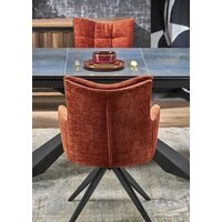 Halmar Luciano раскладной 180-230/90/76 (синий мрамор/черный) Image #4