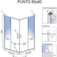 Rea Punto 80x80 (черный/прозрачное стекло) Image #7
