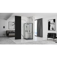 Rea Punto 80x80 (черный/прозрачное стекло) Image #5