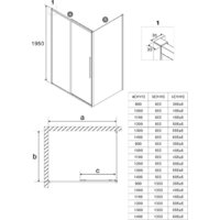 Niagara Nova NG-34-11AGR-A80GR-34 110х80х195 (графит/прозрачное стекло) Image #12