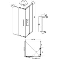 Grossman Cosmo 90x90x195 300.K33.02.9090.32.00 (золото сатин/прозрачное стекло) Image #11
