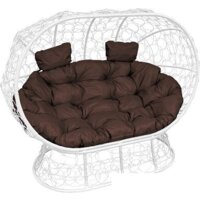M-Group Лежебока 11190105 (на подставке с белым ротангом/коричневая подушка) Image #1
