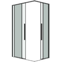 Grossman Galaxy 90x70x195 300.K33.01.9070.42.00 (графит сатин/стекло прозрачное) Image #2