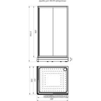 Radomir 100x110 R 1-03-1-2-0-1231 (матовое стекло) Image #2