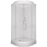 Saniteco SNT CL-90 90х90 (белый/прозрачное стекло) Image #2