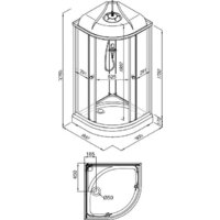 Saniteco SNT CL-90 90х90 (белый/прозрачное стекло) Image #5