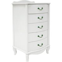 Мебелик Джульетта узкий 5 ящиков (молочный дуб)