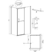 Grossman Pragma 100x80x195 120.K33.03.1080.10.02 (хром/шиншилла стекло) Image #11