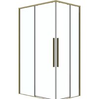 Grossman Galaxy 90x70x195 300.K33.01.9070.32.00 (золото сатин/прозрачное стекло)