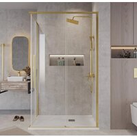 Grossman Galaxy 90x70x195 300.K33.01.9070.32.00 (золото сатин/прозрачное стекло) Image #9