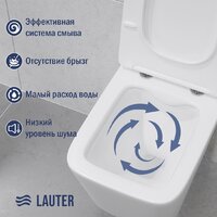Lauter Square 214903 с кнопкой 219704HD (узкая, черный) Image #4