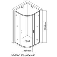 Aquanet SE-800Q 80x80 (узорчатое стекло) Image #7