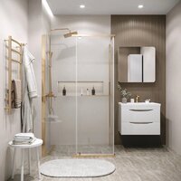 Grossman Pragma 100x80x195 120.K33.03.1080.32.00 (золото сатин/стекло прозрачное) Image #8