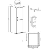 Grossman Pragma 100x80x195 120.K33.03.1080.32.00 (золото сатин/стекло прозрачное) Image #11