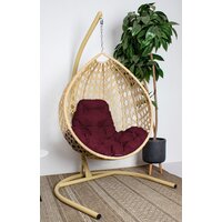 M-Group Капля Люкс / 1030502 (бежевый ротанг/бордовая подушка) Image #2