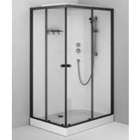 AM.PM X-Joy 120x80 / W94C-403-12080BT (черный матовый/прозрачное стекло) Image #3