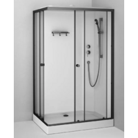 AM.PM X-Joy 120x80 / W94C-403-12080BT (черный матовый/прозрачное стекло) Image #5