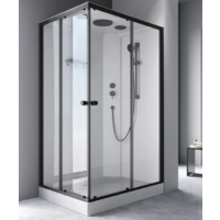 AM.PM X-Joy 120x80 / W94C-403-12080BT (черный матовый/прозрачное стекло) Image #2