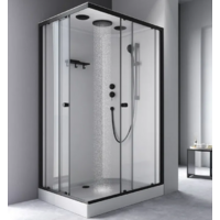 AM.PM X-Joy 120x80 / W94C-403-12080BT (черный матовый/прозрачное стекло) Image #6