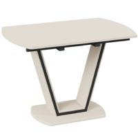 Трия Дели тип 2 (бежевый софт/стекло матовое бежевое)