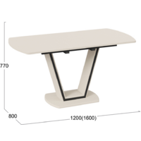 Трия Дели тип 2 (бежевый софт/стекло матовое бежевое) Image #5