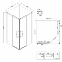 Niagara NG-2830-34BLACK 100x100x195 (черный матовый/тонированное стекло) Image #14