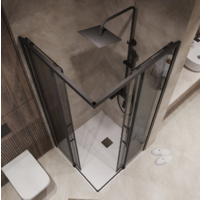 Niagara NG-2830-34BLACK 100x100x195 (черный матовый/тонированное стекло) Image #9