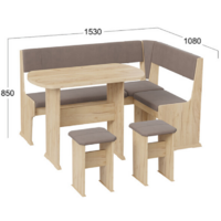 Трия Рио (дуб крафт золотой/микровелюр Duna Stone) Image #3