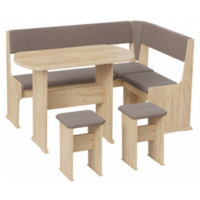 Трия Рио (дуб крафт золотой/микровелюр Duna Stone) Image #1