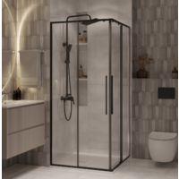 Niagara NG-6823-34BLACK 90x90x195 (черный матовый/прозрачное стекло) Image #11