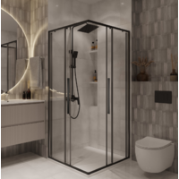 Niagara NG-6823-34BLACK 90x90x195 (черный матовый/прозрачное стекло) Image #13