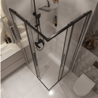 Niagara NG-6823-34BLACK 90x90x195 (черный матовый/прозрачное стекло) Image #9