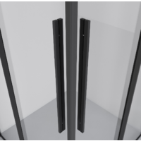 Niagara NG-6823-34BLACK 90x90x195 (черный матовый/прозрачное стекло) Image #3