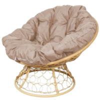 M-Group Папасан / 12840512 (бежевый ротанг/лен подушка) Image #1