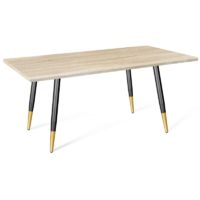 Sheffilton SHT-TU104/120/80 МДФ черный муар / золото / дуб сонома светлый SH_697520