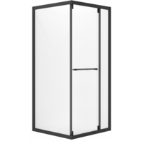 Niagara NG-6835-34BLACK 100x100x195 (черный матовый/прозрачное стекло)