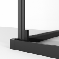 Niagara NG-6835-34BLACK 100x100x195 (черный матовый/прозрачное стекло) Image #5