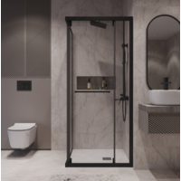 Niagara NG-6835-34BLACK 100x100x195 (черный матовый/прозрачное стекло) Image #9