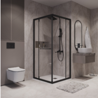 Niagara NG-6835-34BLACK 100x100x195 (черный матовый/прозрачное стекло) Image #11