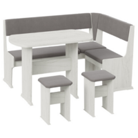 Трия Рио (дуб крафт белый/микровелюр Duna Steel) Image #1