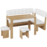 Трия Альфа (дуб крафт золотой/белый кожзам)