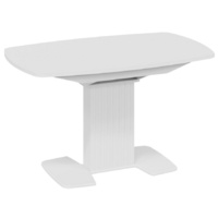 Трия Хилтон раздвижной Тип 2 (белый глянец/стекло глянцевое белое)