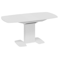 Трия Хилтон раздвижной Тип 2 (белый глянец/стекло глянцевое белое) Image #2