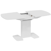 Трия Хилтон раздвижной Тип 2 (белый глянец/стекло глянцевое белое) Image #3