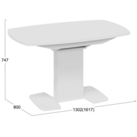 Трия Хилтон раздвижной Тип 2 (белый глянец/стекло глянцевое белое) Image #9