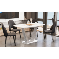 Трия Фабио тип 1 раздвижной (белый матовый/стекло матовое белый мрамор) Image #9