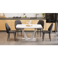 Трия Фабио тип 1 раздвижной (белый матовый/стекло матовое белый мрамор) Image #11