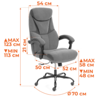 TetChair Cambridge metalBL велюр/ткань (серый) Image #15